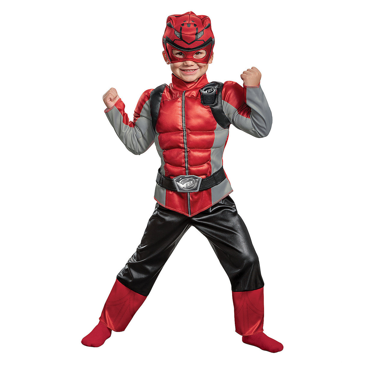 Red Rangr Beast Costume for Kids Halloween Parties and Power Rangers Themed Celebrations