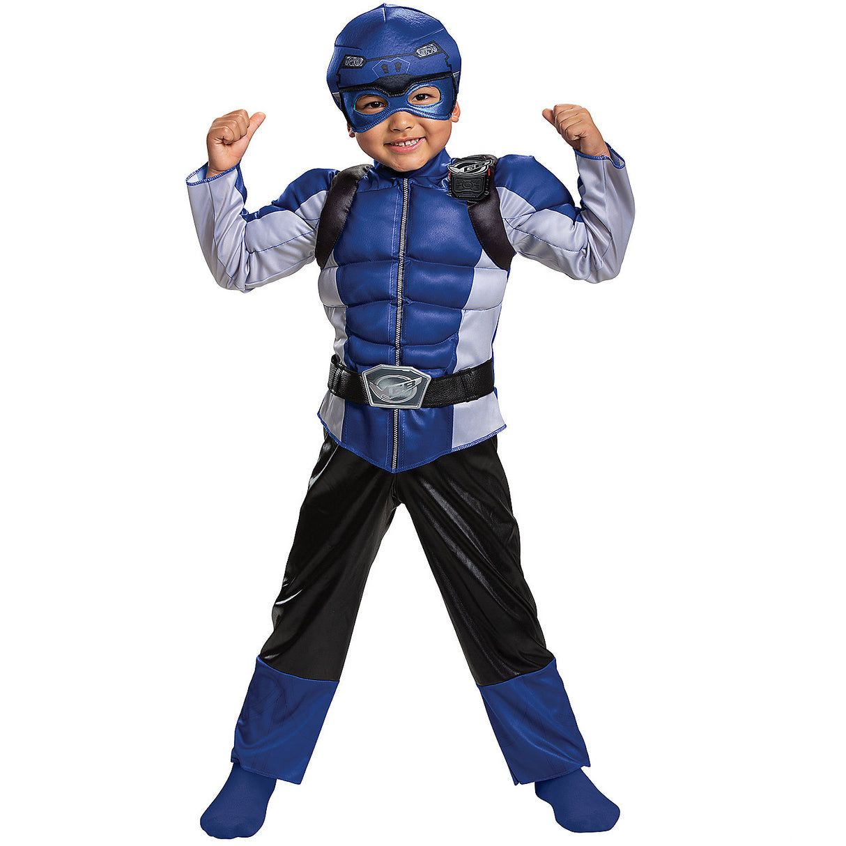 Power Rangers Blue Rangr Beast Toddler Costume for Halloween Parties and Superhero Dress Up