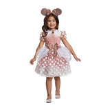 Adorable Minnie Mouse Rose Gold Costume for Toddlers Halloween Parties and Family Costume Theme Events
