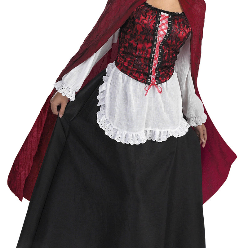 Stunning Women's Red Riding Hood Costume for Halloween Events Themed Parties and Dress-Up Fun