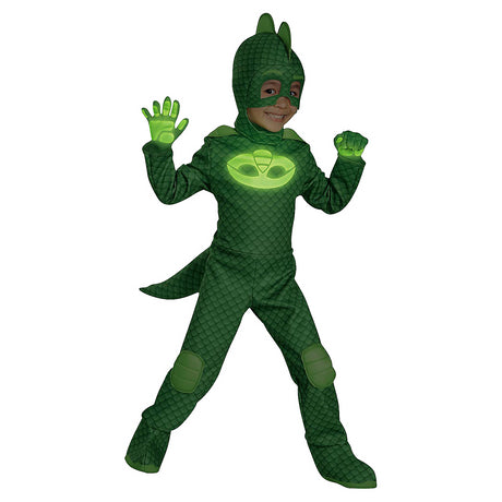 Gekko Deluxe Toddler Costume for Halloween Parties Superhero Birthdays and Community Events
