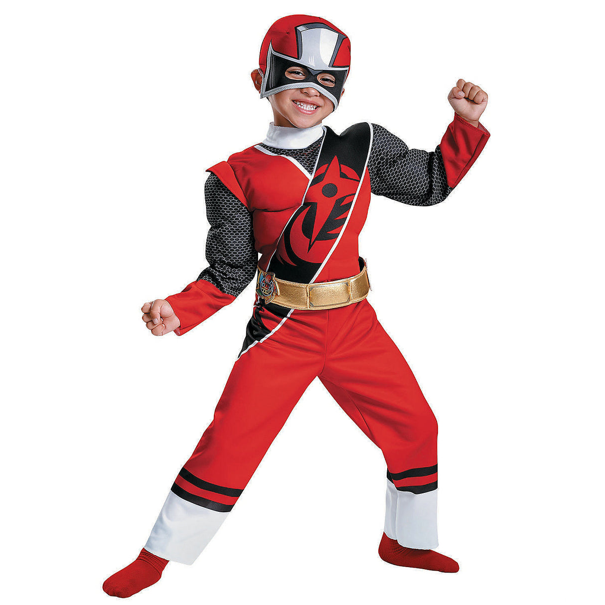 Exciting Red Ranger N Steel Costume for Halloween Parties and Superhero Adventures