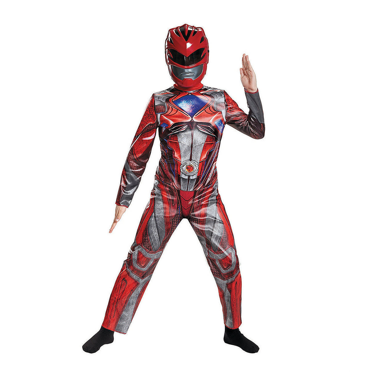 Red Ranger 2017 Classic Child Costume for Halloween Parties Superhero Themed Events and Dress-Up