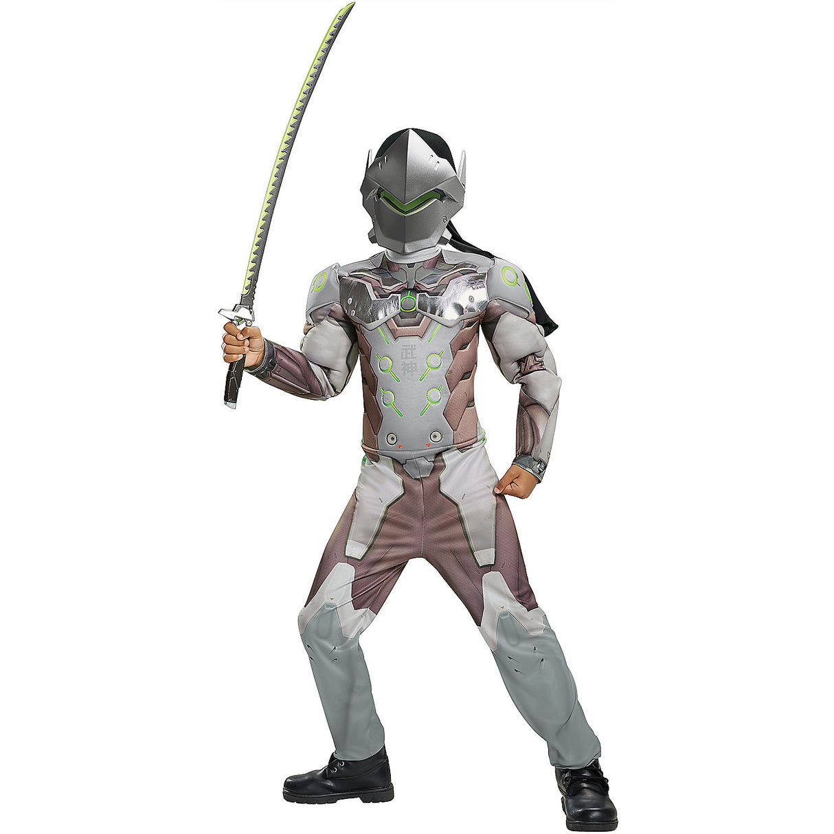 Genji Classic Muscle Costume for Kids Halloween Parties Dress Up and Superhero Adventures