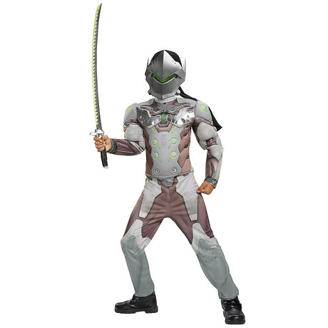 Genji Classic Muscle Costume for Kids Halloween Parties Dress Up and Superhero Adventures