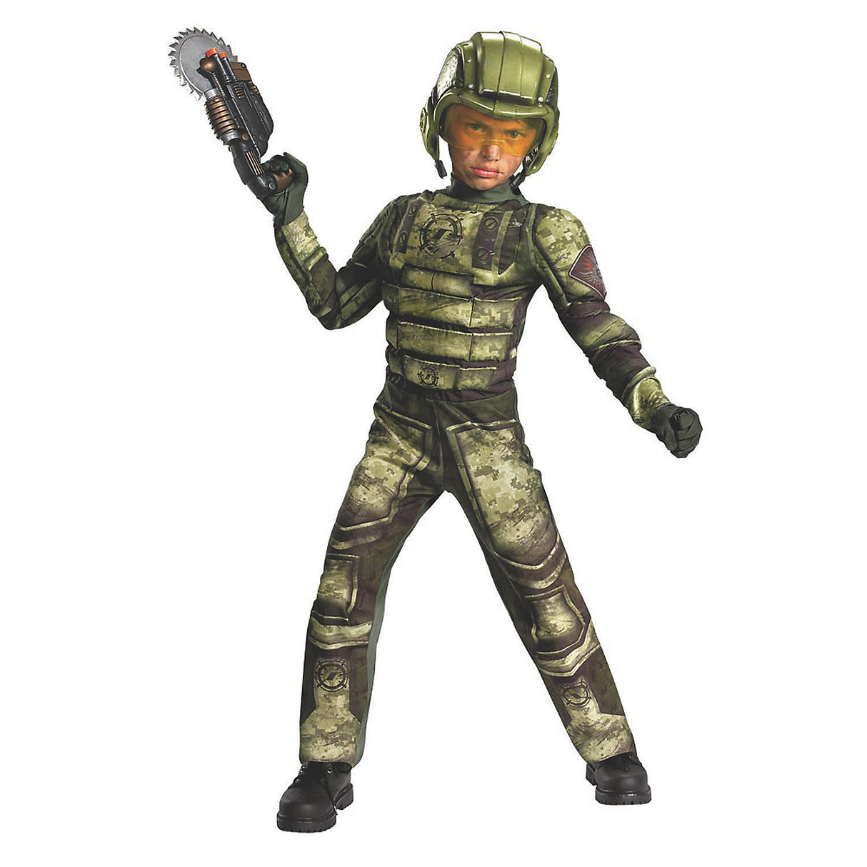 Muscled Foot Soldier Costume for Boys Perfect for Halloween and Action-Themed Events