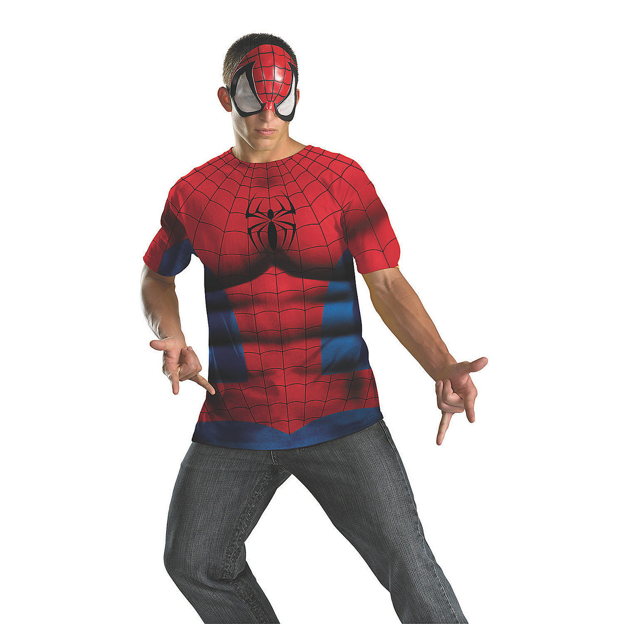 Fun Men's Spider-Man Costume Kit for Halloween Trick or Treating Parties and Cosplay Events