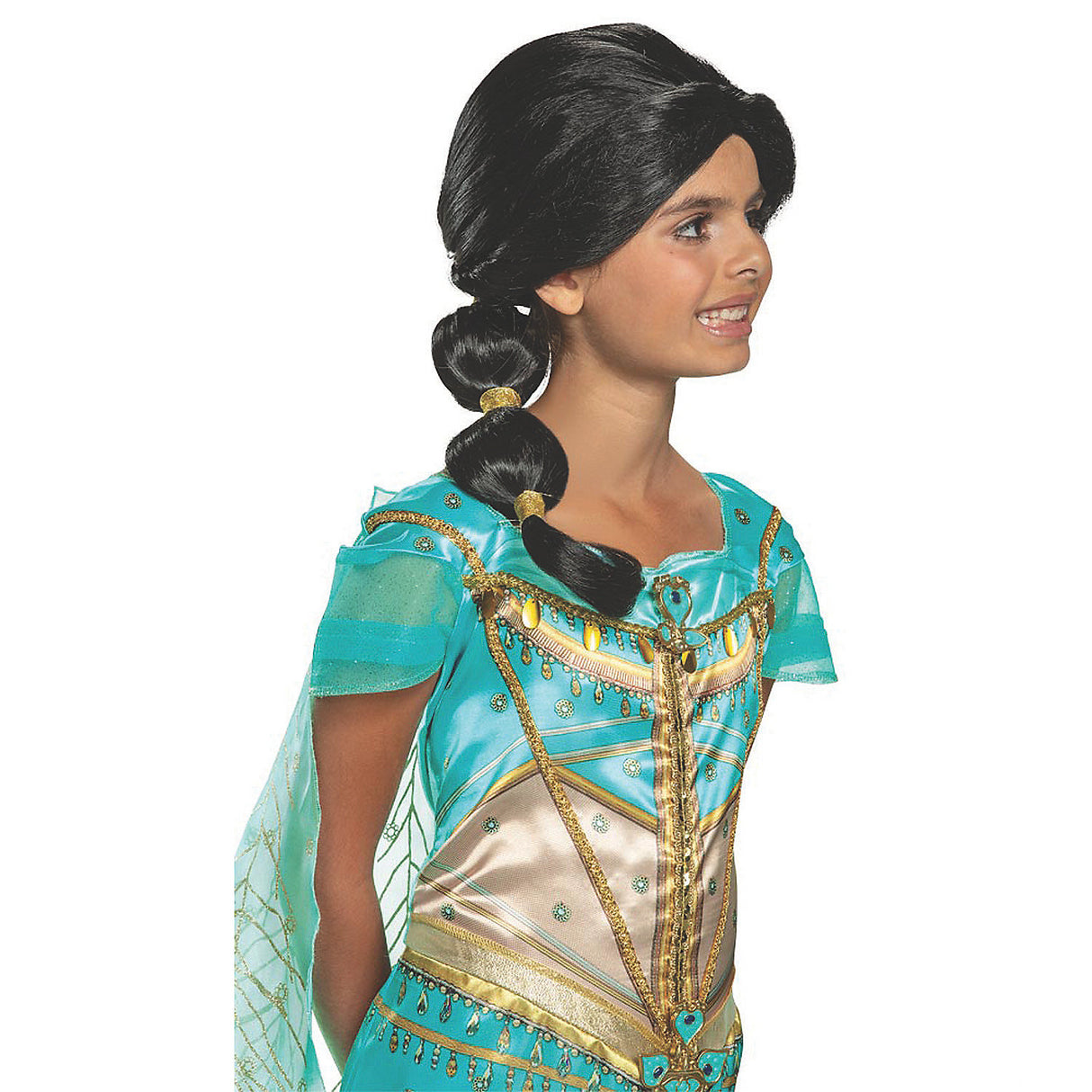 Disney Jasmine Child Wig for Halloween Costume Parties and Princess Dress Up Events