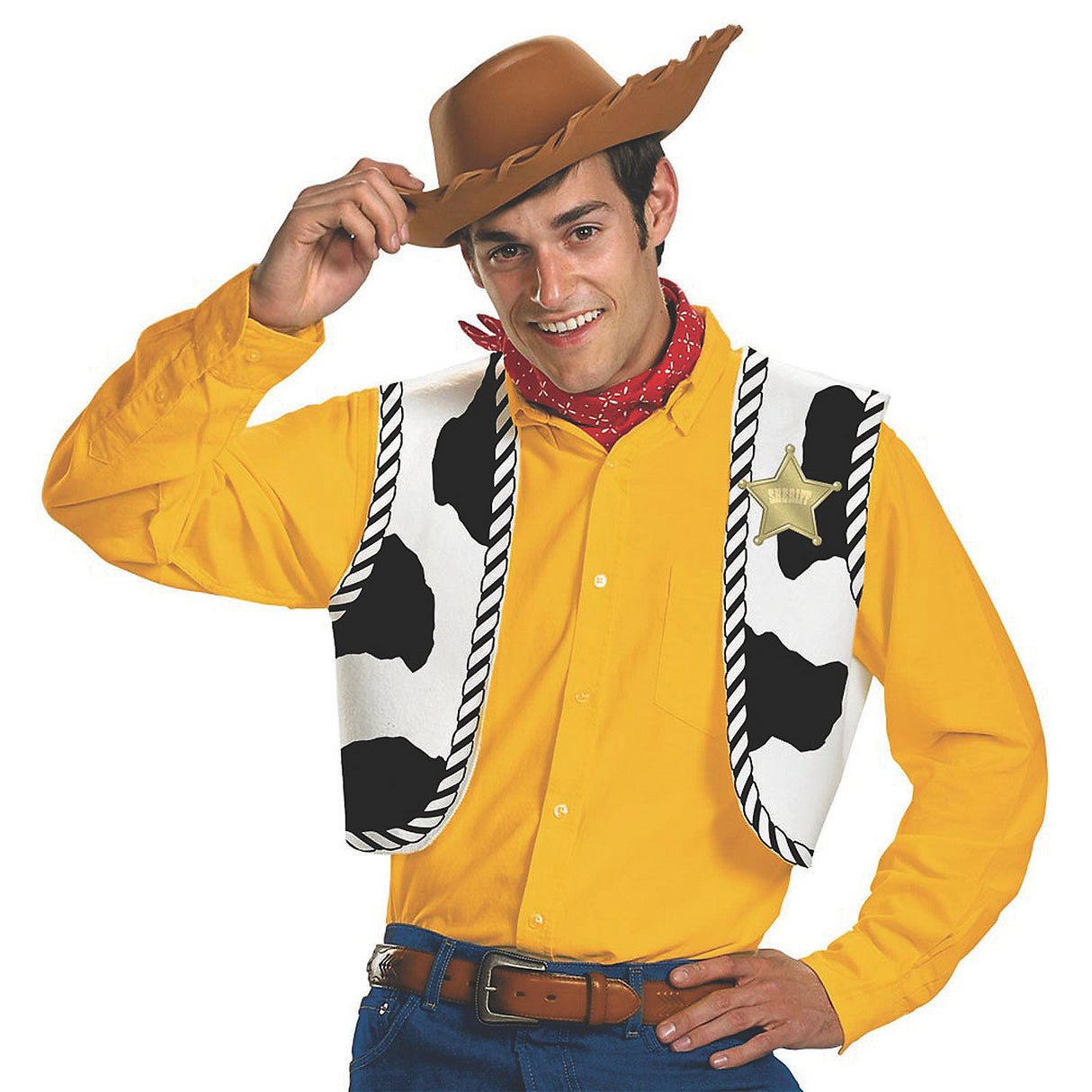 Men's Woody Costume Kit for Halloween Parties Themed Events and Dress-Up Fun