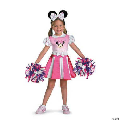 Adorable Girl's Minnie Cheerleader Costume for Halloween Trick or Treating and Dress Up Fun
