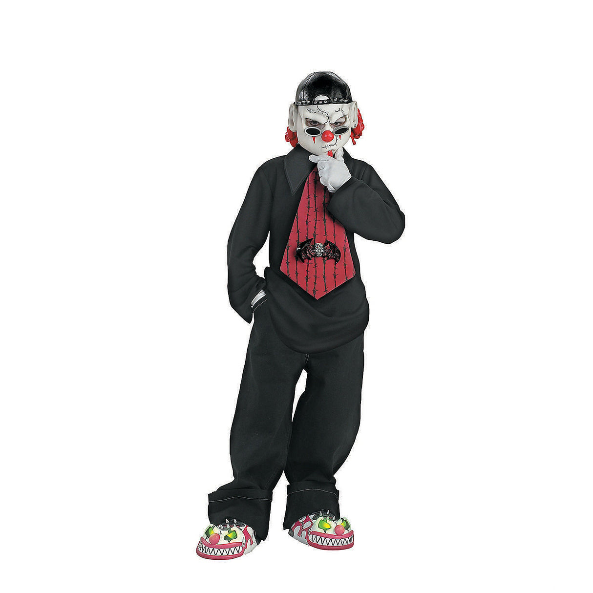 Spooky Boy's Street Mime Costume for Halloween Parties Trick or Treating and Scary Costume Events