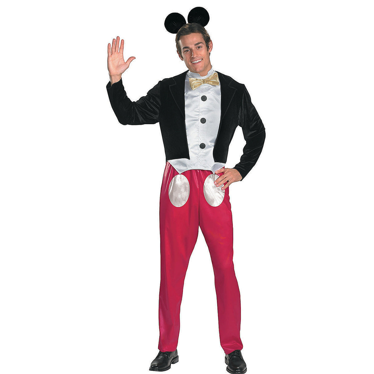 Classic Men's Mickey Mouse Costume for Halloween Parties and Character Themed Events