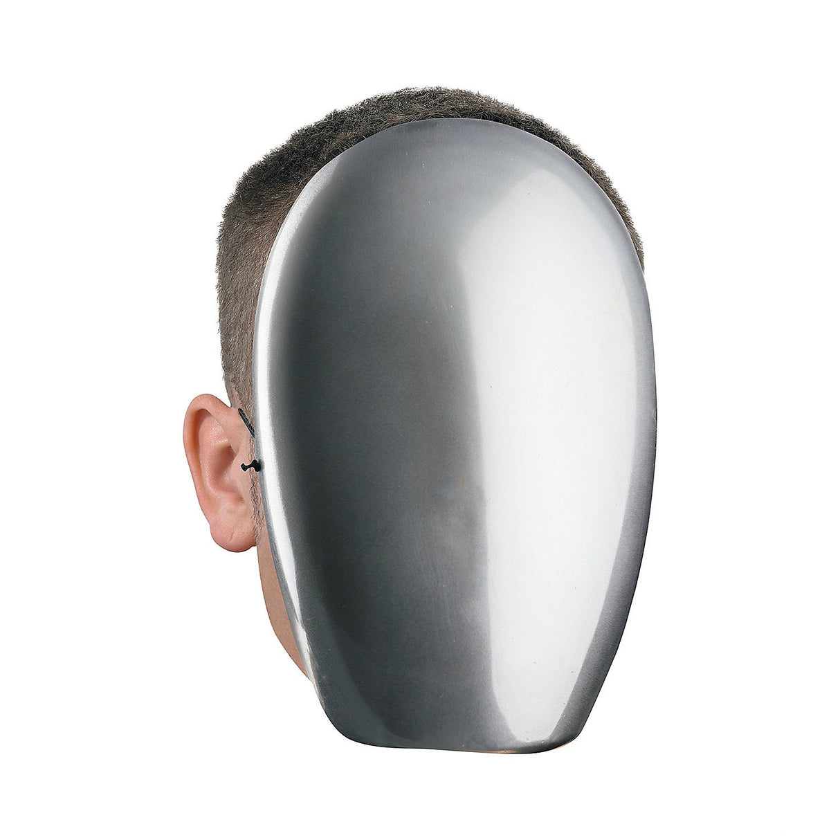 No Face Chrome Mask for Halloween Parties and Spooky Celebrations