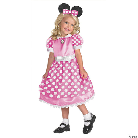 Cute Girl's Minnie Mouse Costume for Halloween Parties Tea Parties and Dress Up Play