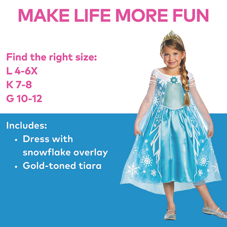Girl's Disney Frozen Elsa Costume