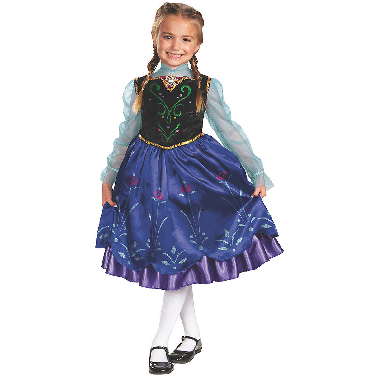 Enchanting Girl's Disney Frozen Anna Costume for Halloween Parties and Magical Dress-Up Adventures
