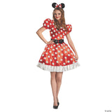 Classic Red Minnie Mouse Adult Costume for Halloween Parties and Disney Themed Events