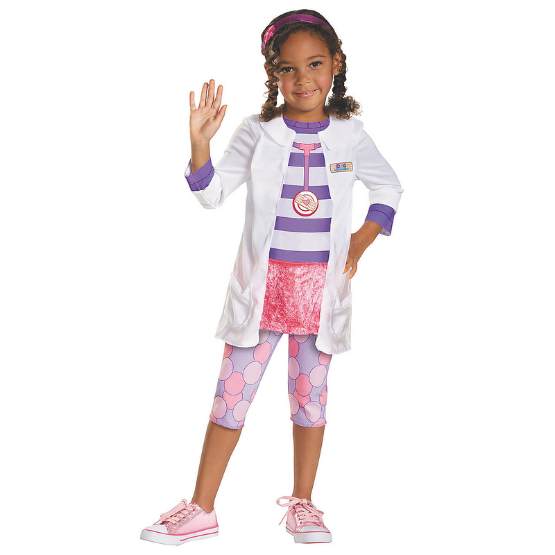 RADYAN Doctor Costume Outfit Set for Girls Halloween Dress Up Fun Time, front view of the product