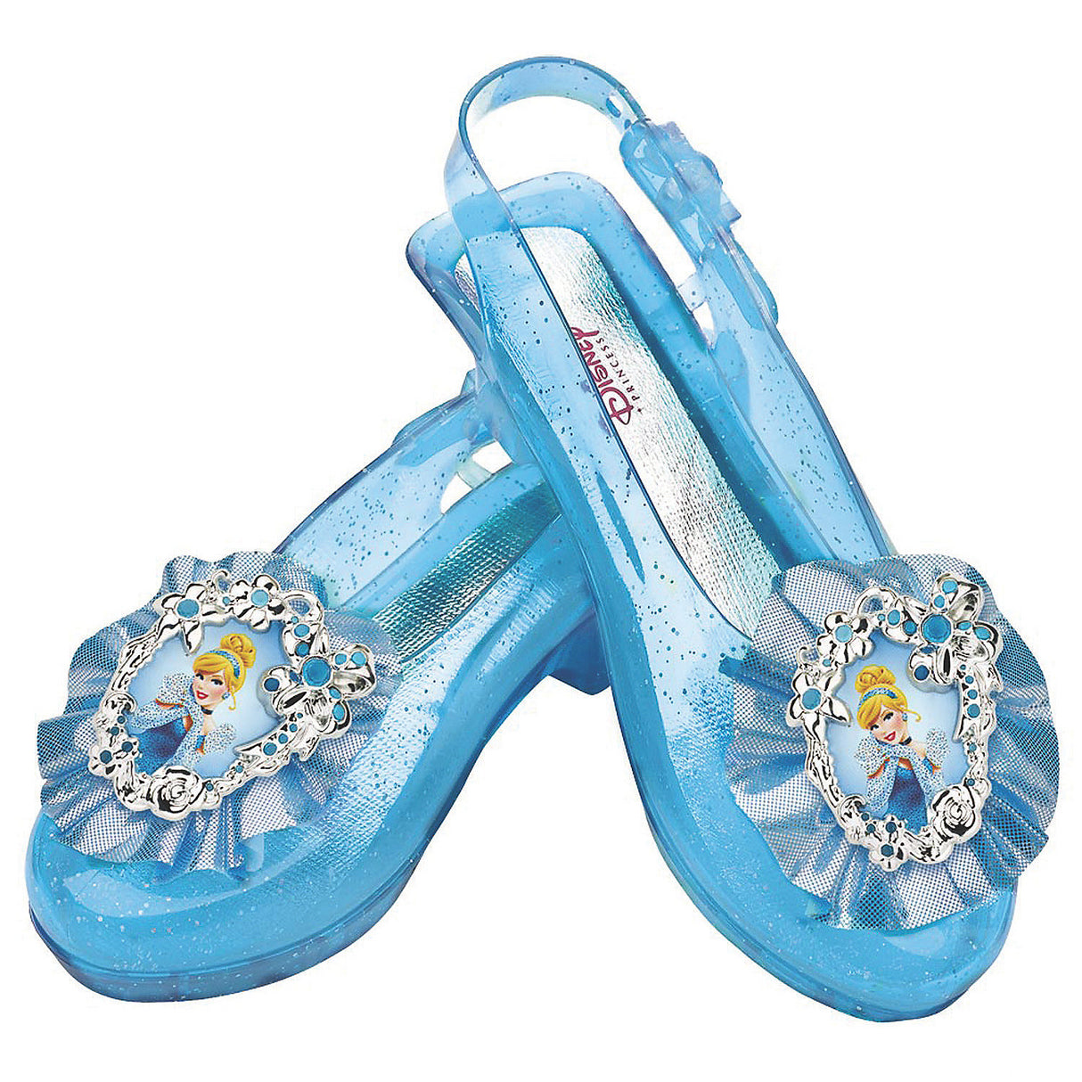 Beautiful Disney Cinderella Sparkle Shoes for Little Princess Dress Up and Halloween Costumes