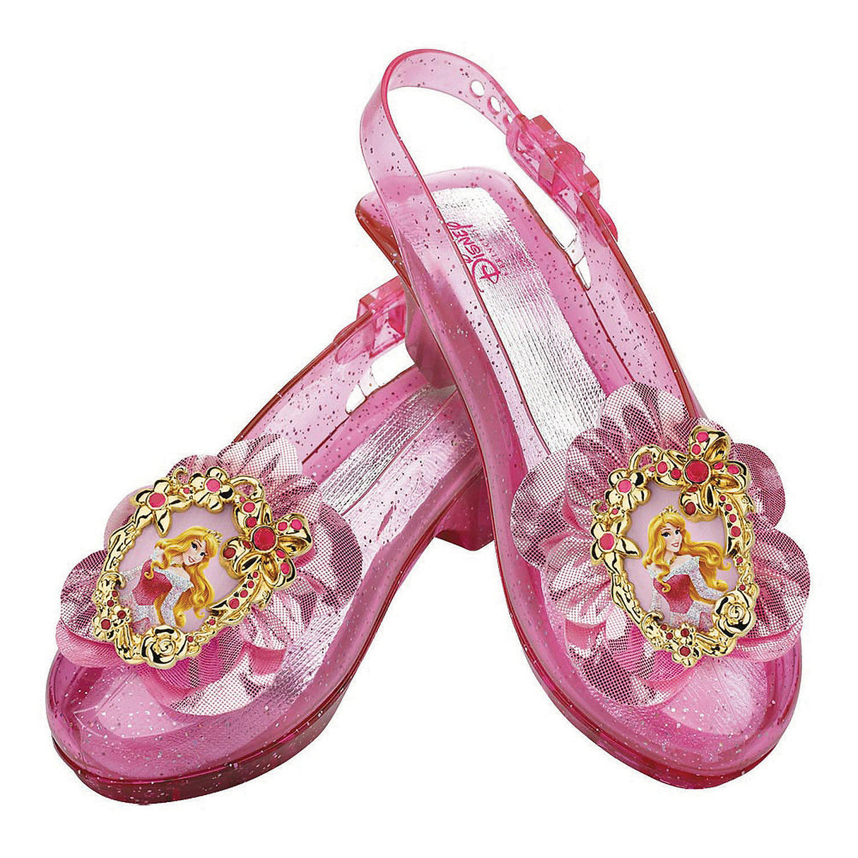 Pink Sparkly Aurora Shoes for Girls Halloween Costumes and Princess Dress Up