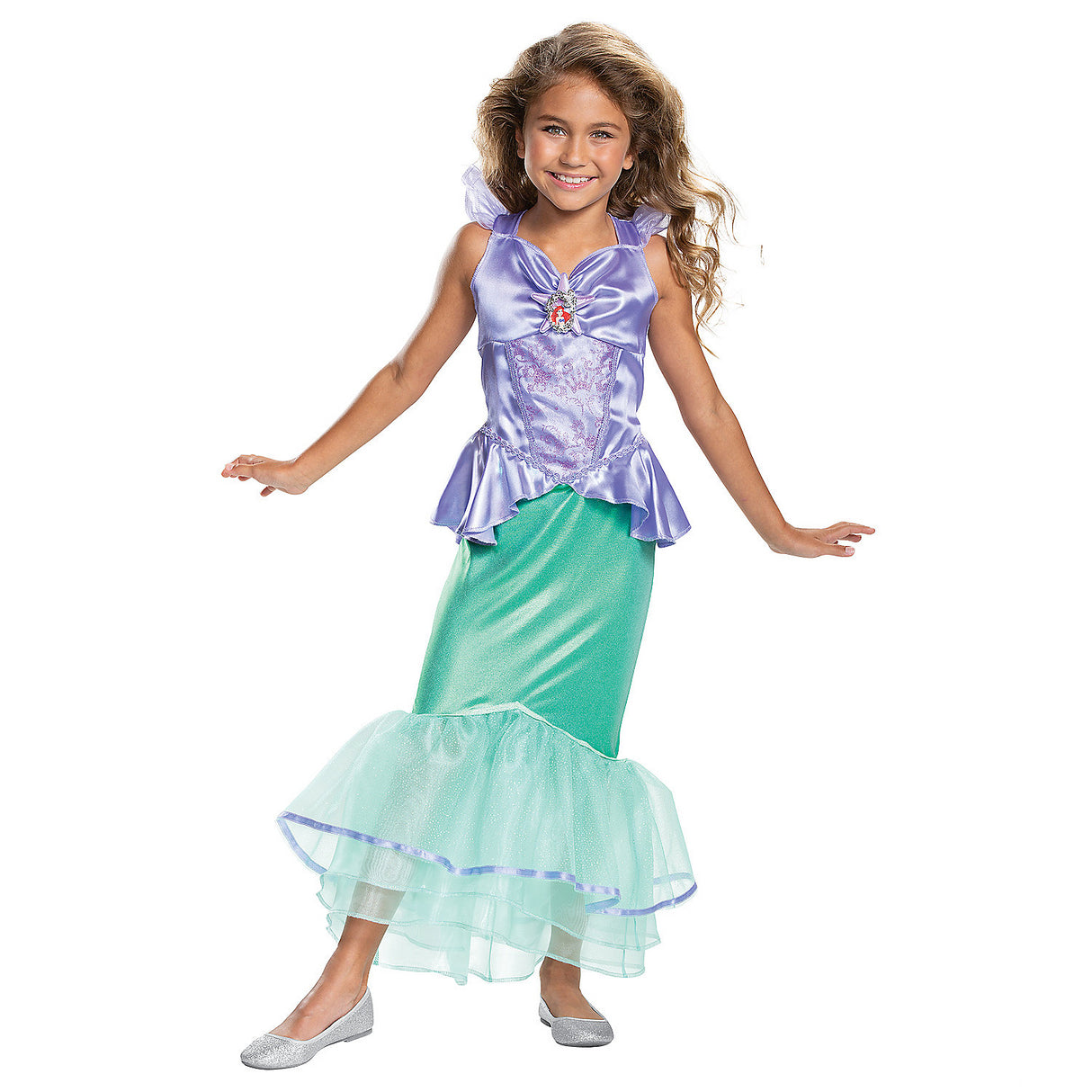 Ariel Classic Dress Costume for Kids Halloween Parties and Disney Themed Events