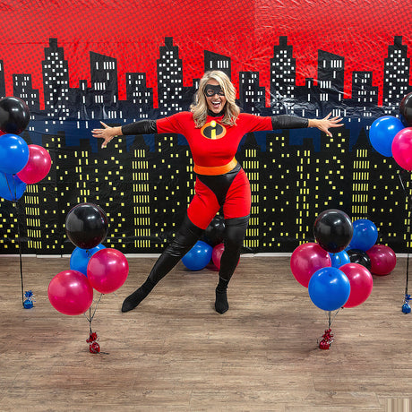 Mrs Incredible Superhero Costume for Halloween Parties and Themed Events
