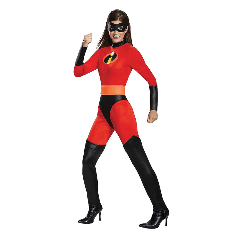 Mrs Incredible inspired superhero Halloween costume