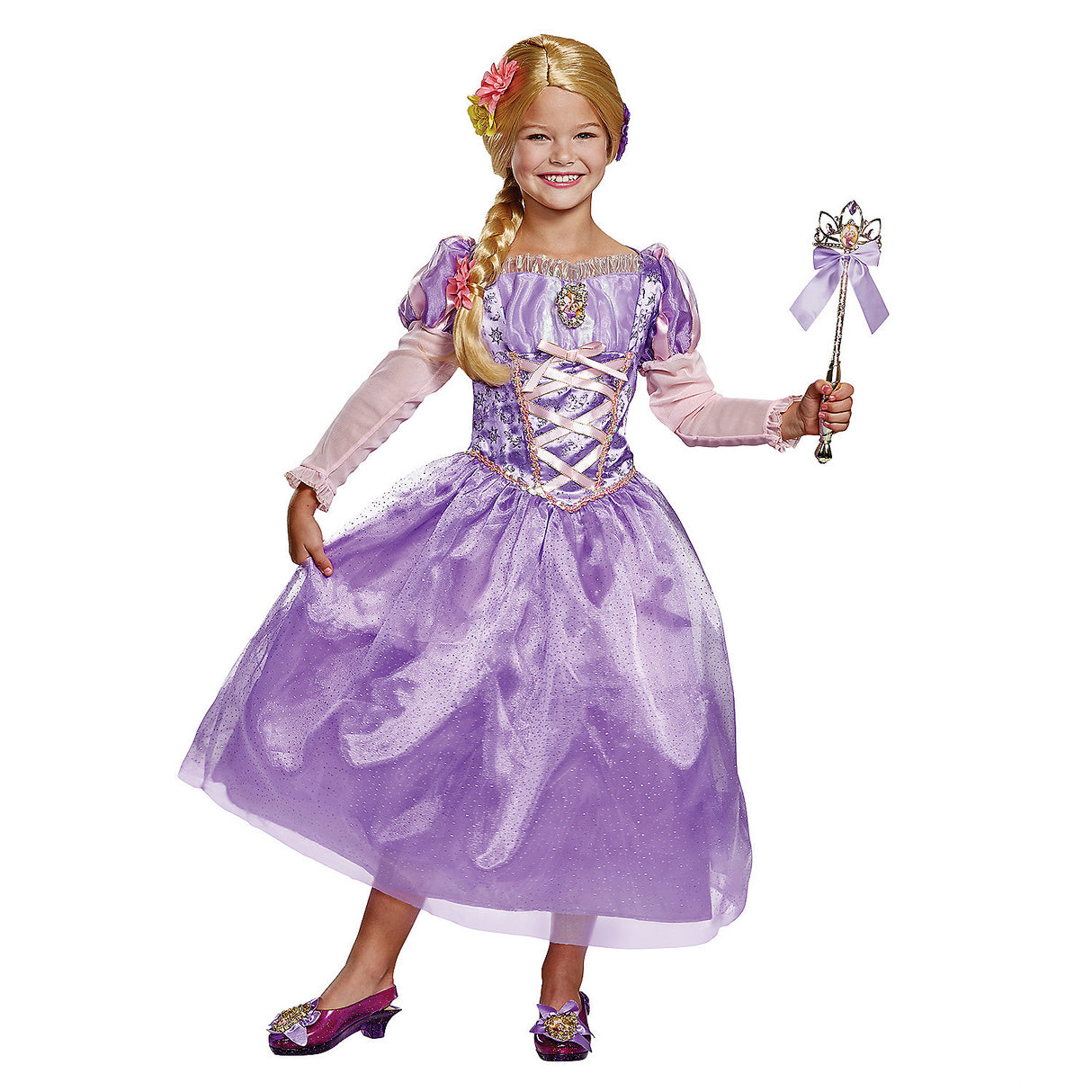 Deluxe Rapunzel Child Costume for Halloween Dress Up Parties and Magical Adventures