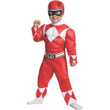 Red Ranger Muscle Costume for Kids Halloween Parties and Superhero Adventures