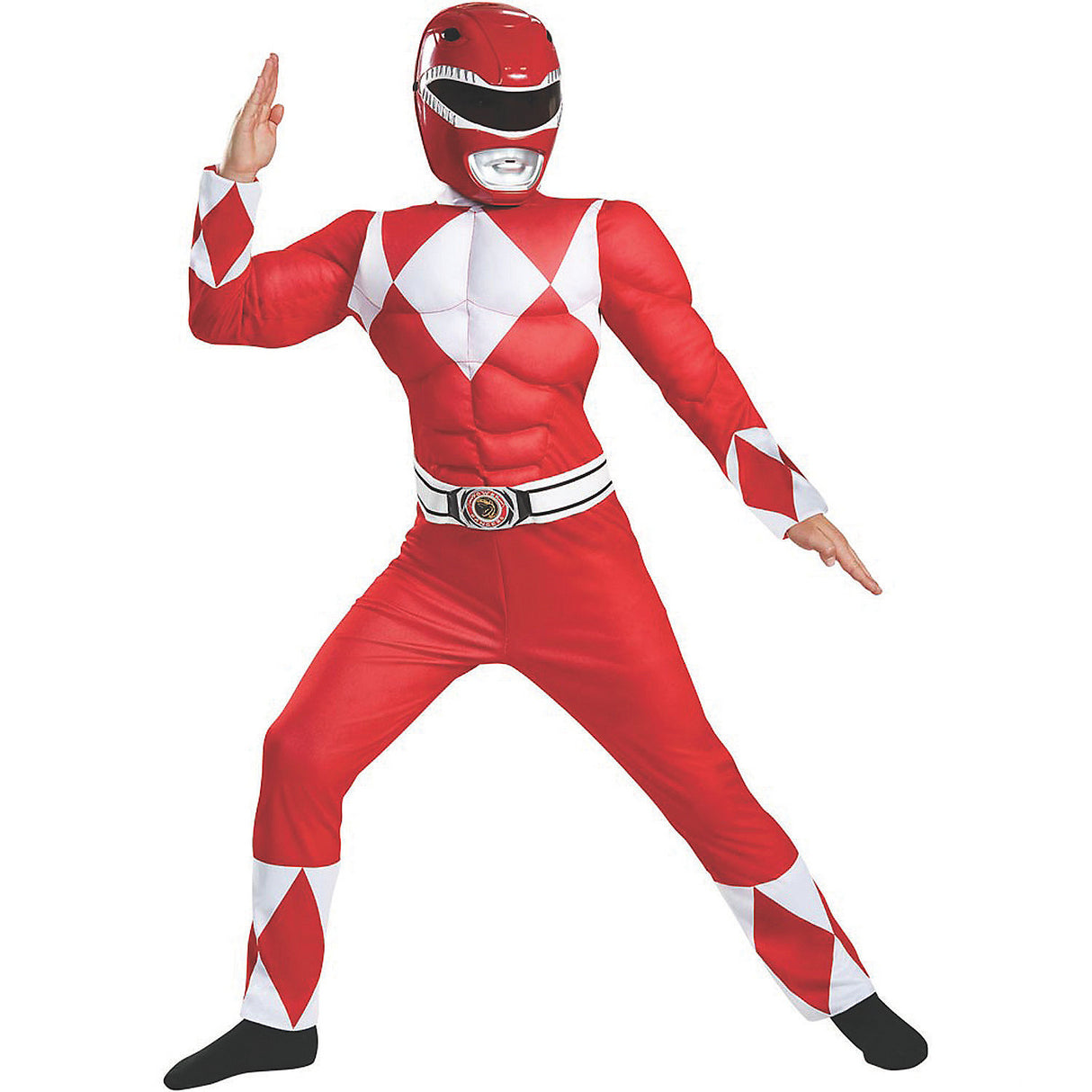 Red Ranger Classic Costume for Halloween Parties Kids Events and Superhero Adventures