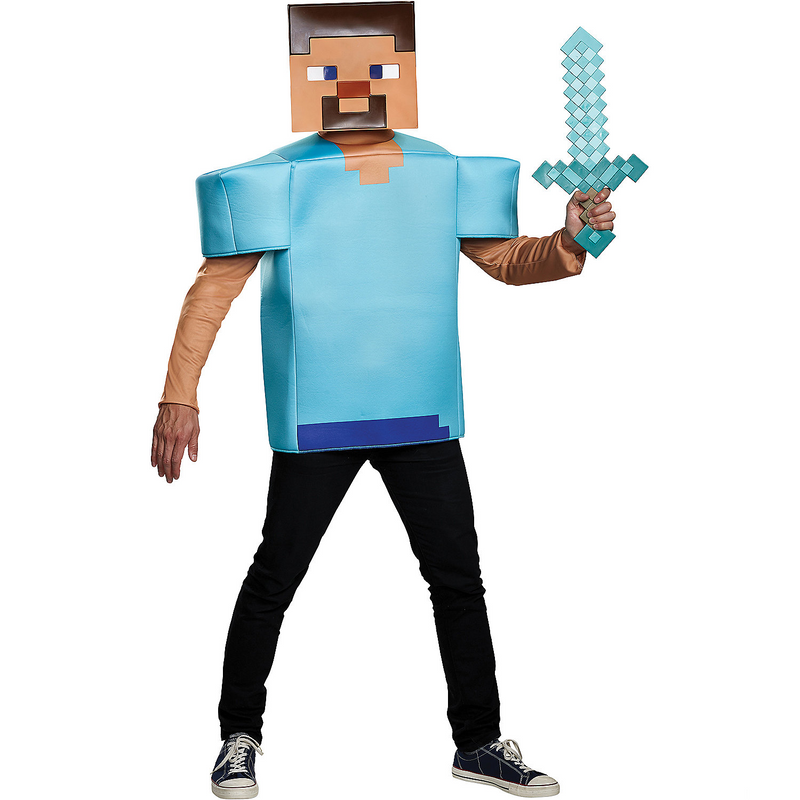 Adult Minecraft Steve classic costume