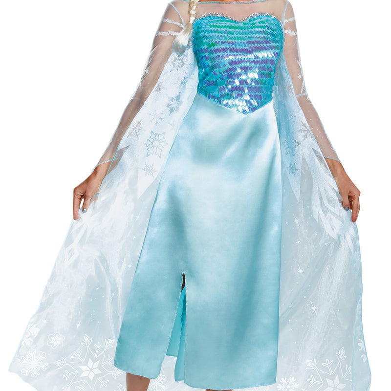 Women's Frozen Elsa Costume for Halloween Dress Up Parties and Disney Themed Events