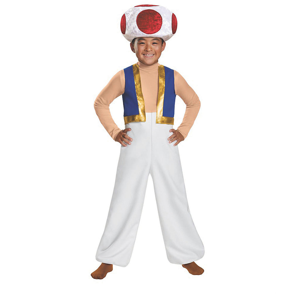 TOAD DELUXE CHILD Costume for Super Mario Theme Parties and Halloween Fun