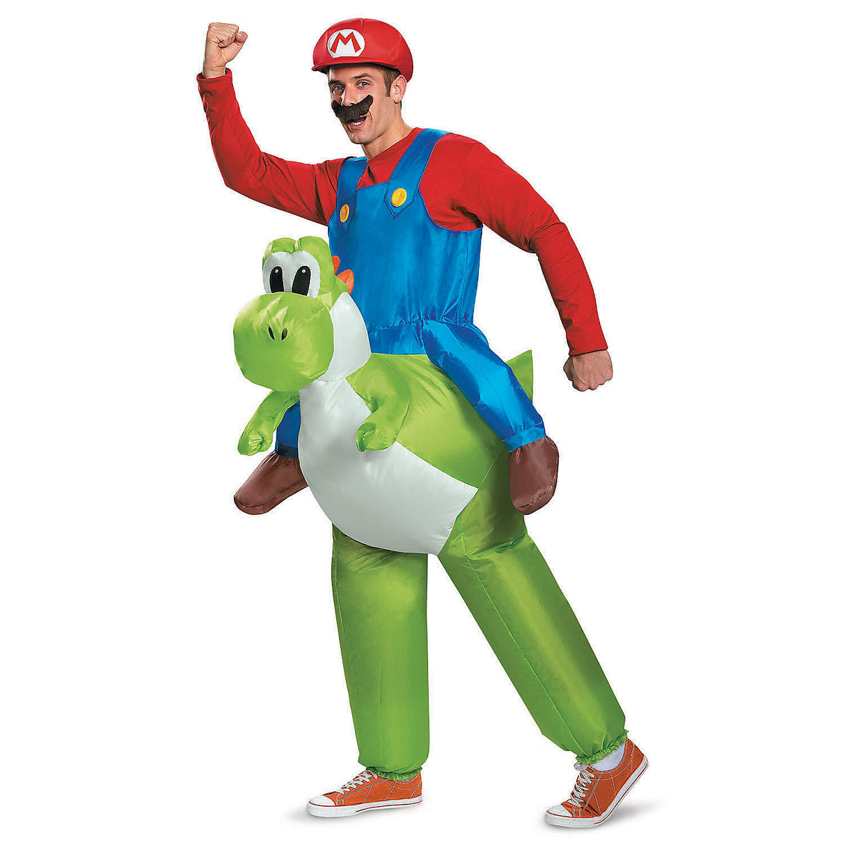 Inflatable Mario Riding Yoshi Costume for Halloween Fun Theme Parties and Cosplay Events