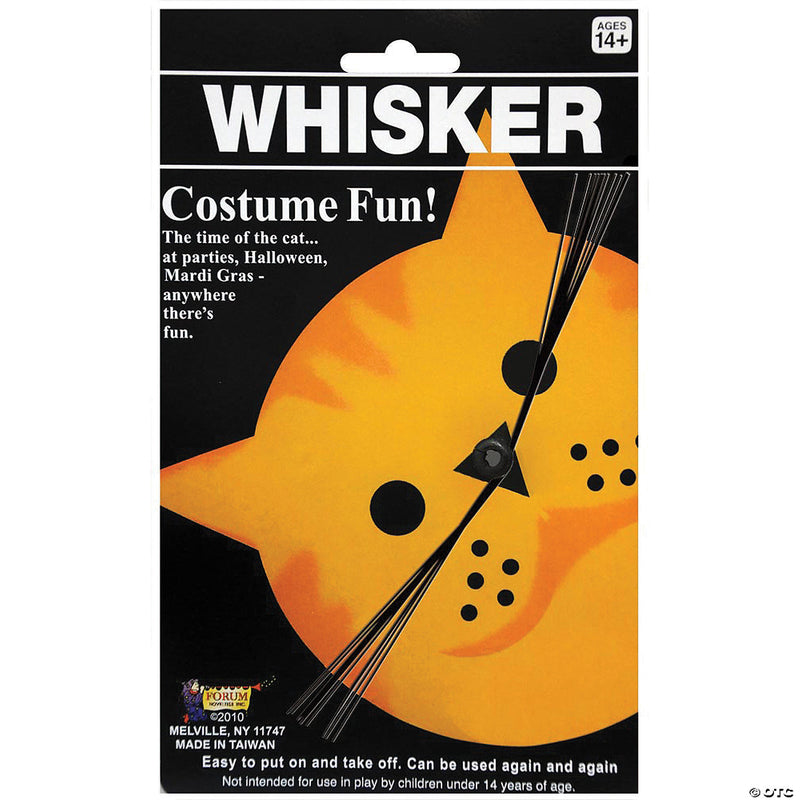 Cat Whiskers Black Accessory for Animal Costumes Trick or Treating Halloween Events