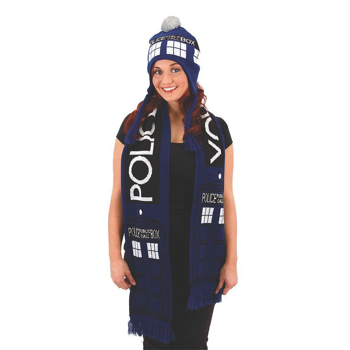 Cozy Doctor Who Tardis Scarf for Fans of the BBC Sci-Fi Series and Costume Accessories