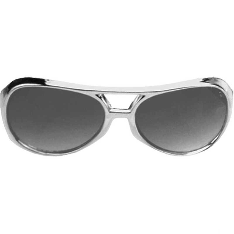 Classic Silver Rock & Roller Glasses for Costume Parties and Themed Events
