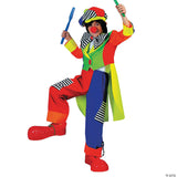 Colorful Boy's Spanky Striped Clown Costume for Halloween Parties and Fun Events