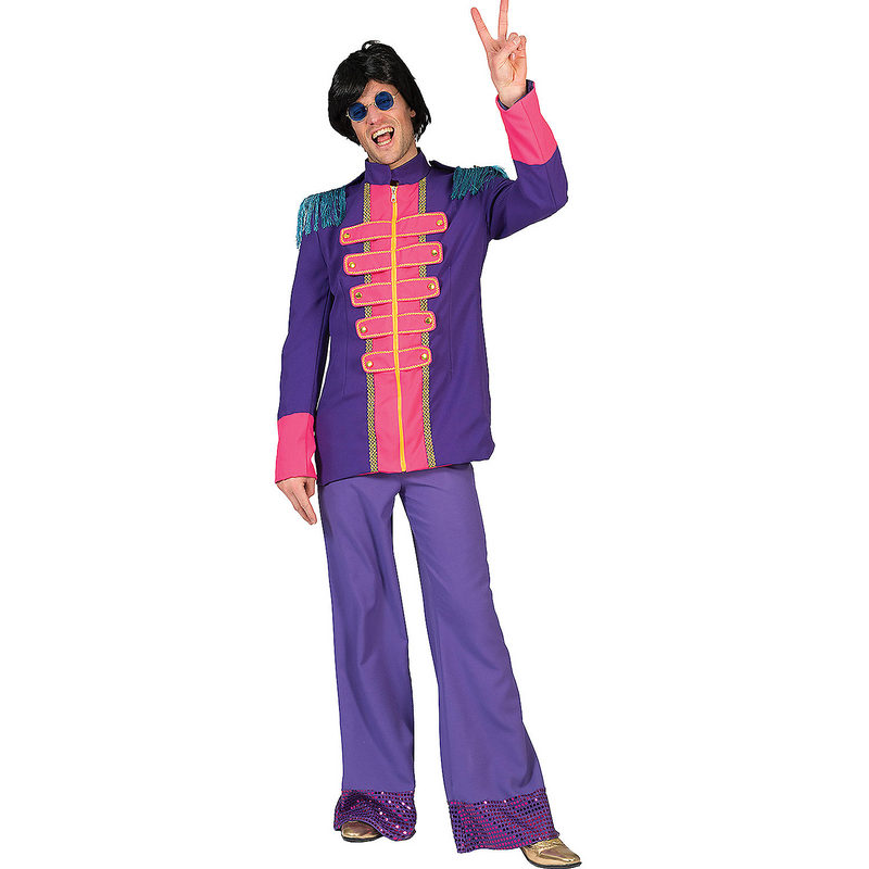 Retro 60s Purple Jacket for Adult Costume Parties Halloween Dress Up and Festival Events