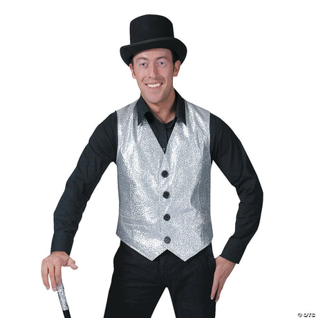 Adult Shiny Silver Vest