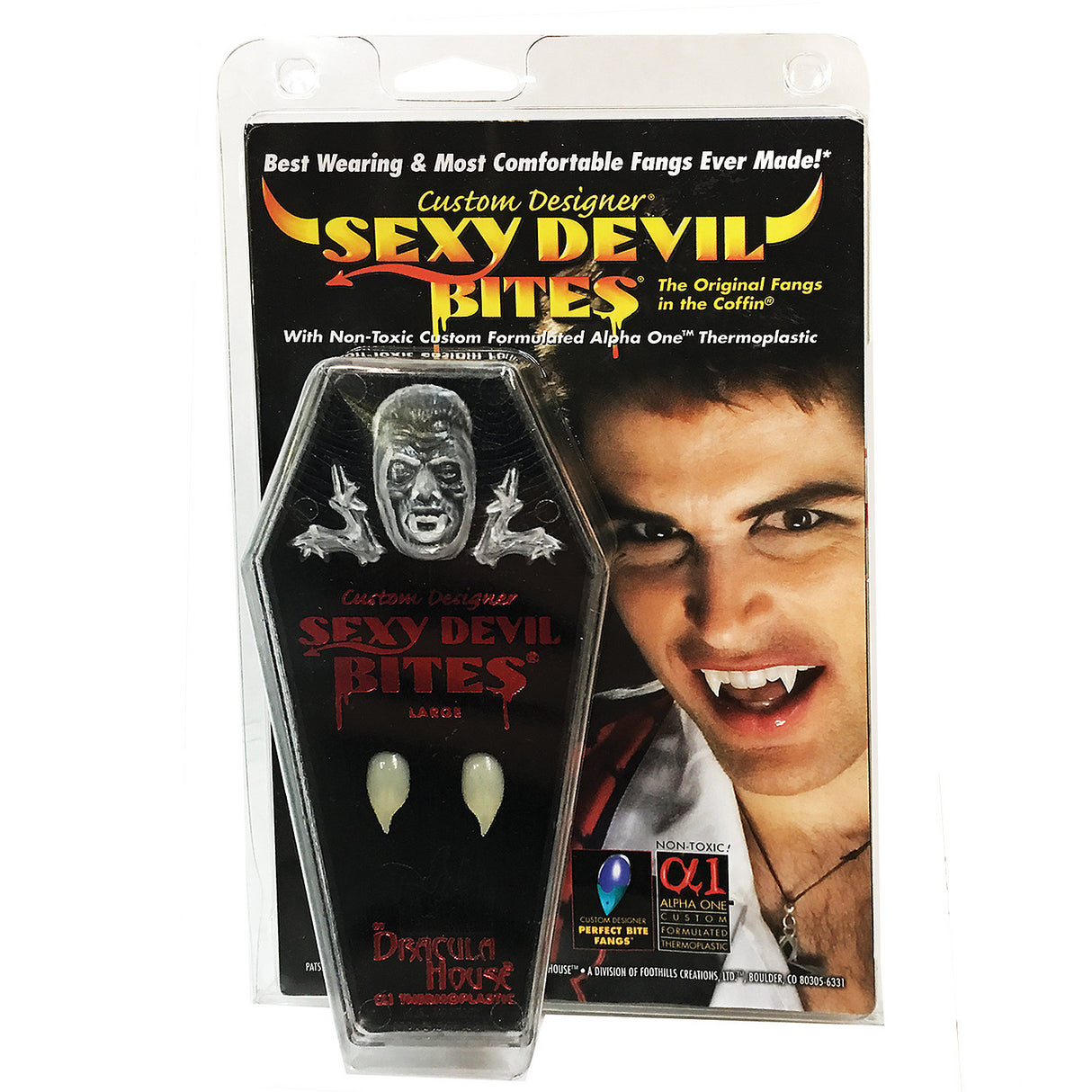 Custom Designer Sexy Devil Fangs for Halloween Parties Theatrical Events and Costume Fun