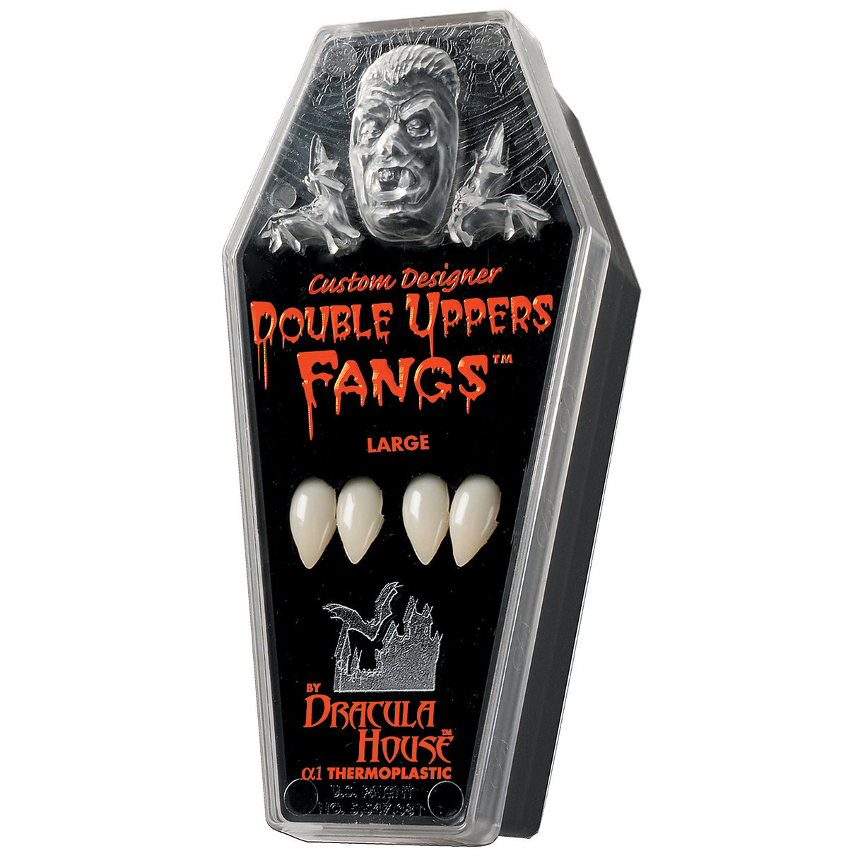 Custom Designer Dracula Double Upper Fangs for Halloween Parties Cosplay and Theatrical Performances