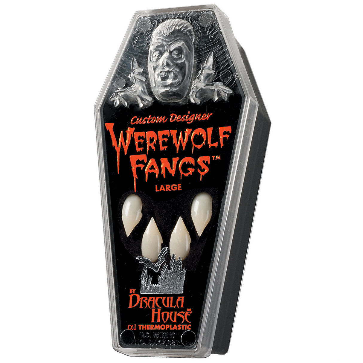 Authentic Werewolf Fangs for Halloween Parties Costumes and Theatrical Performances