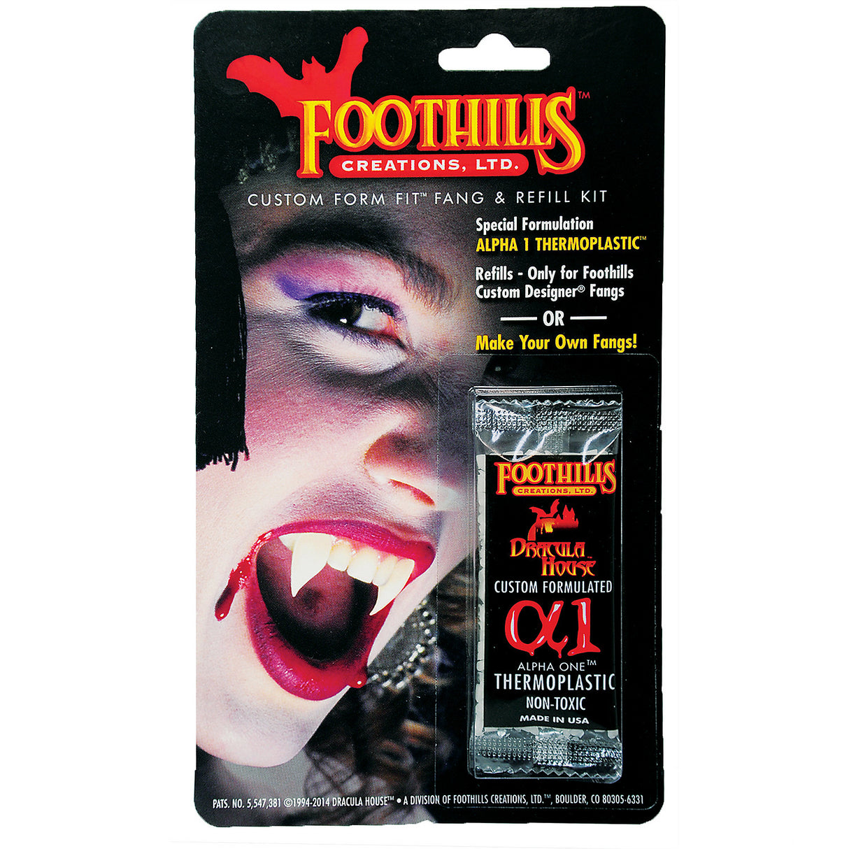 Versatile Alpha One Refill for DIY Fangs and Creative Halloween Props