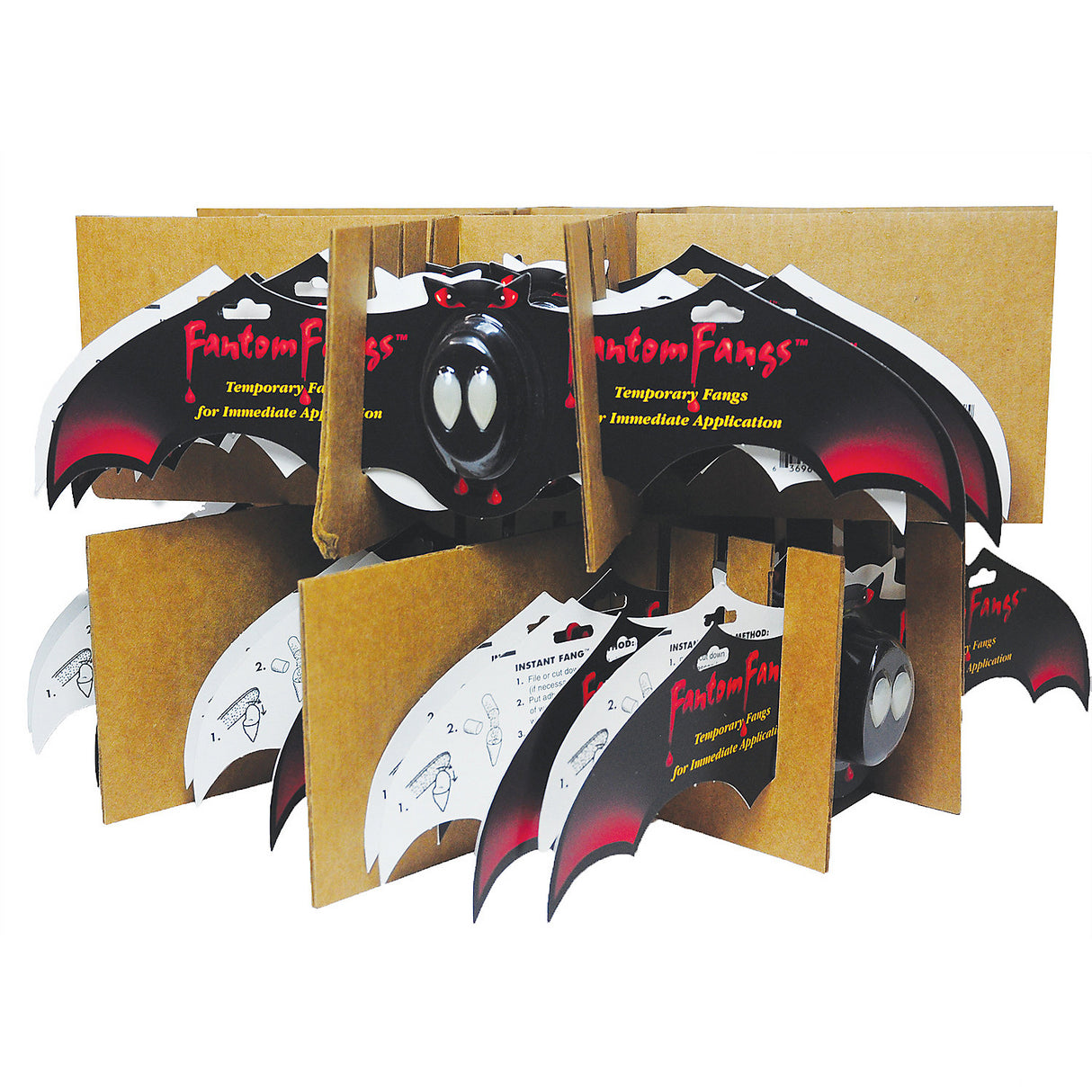 Bulk Fantom Fangs Display for Halloween Parties Vampire Costumes and Themed Events
