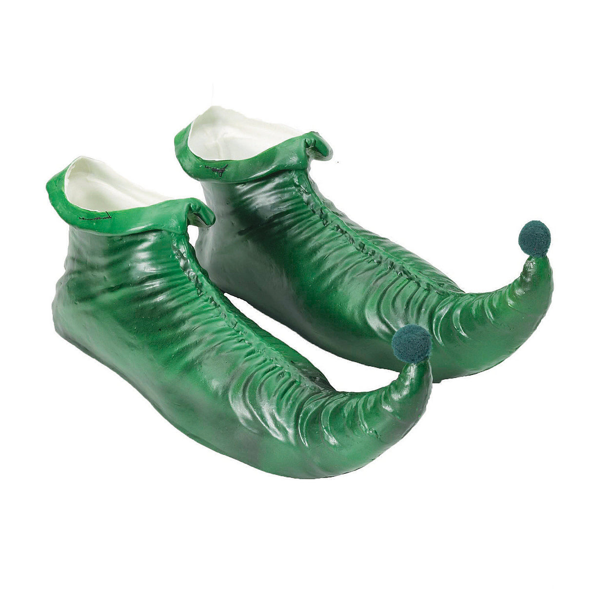 Vinyl Green Jester Shoes for Elf Costumes St Patrick's Day and Halloween Events