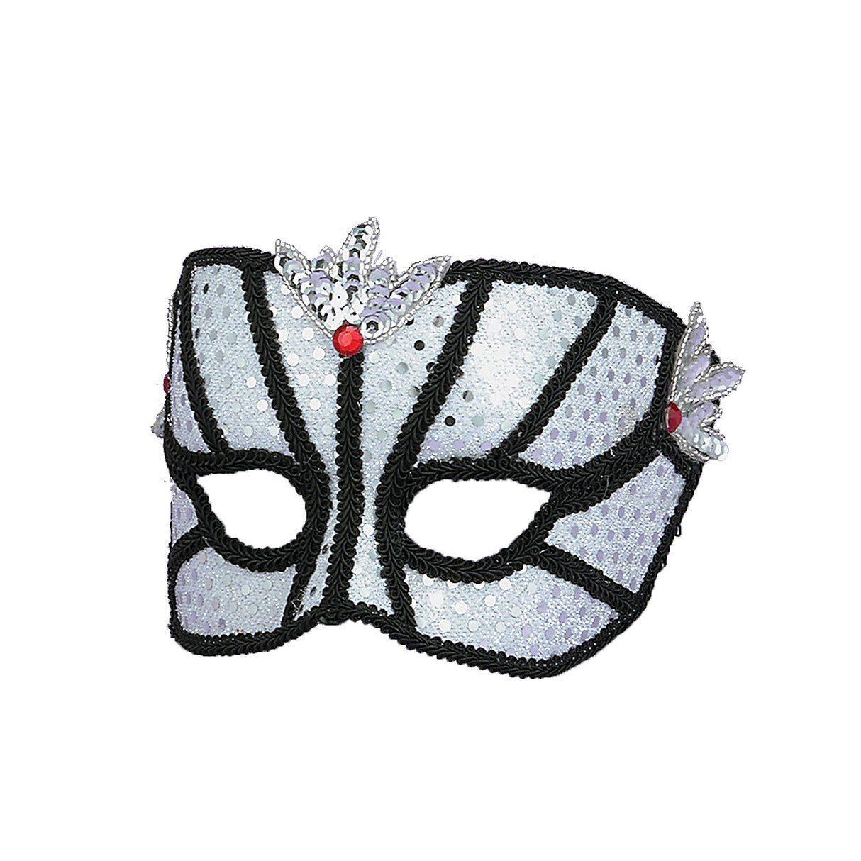 Elegant Silver Venetian Masquerade Mask for Theatrical Events Mardi Gras and Costume Parties