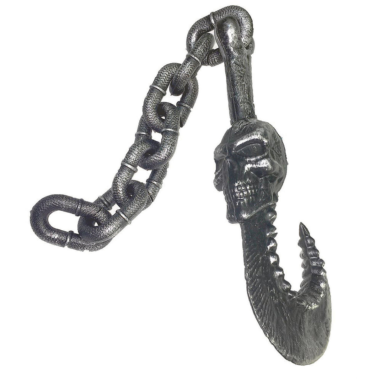 Jumbo Hook and Chain Halloween Prop for Spooky Decorations and Haunted House Themes