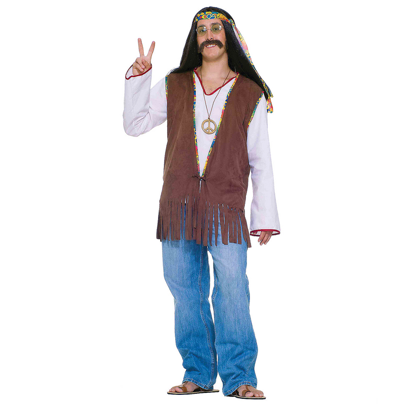 Vintage Suede Hippie Vest for 1960s Themed Parties and Retro Costume Events