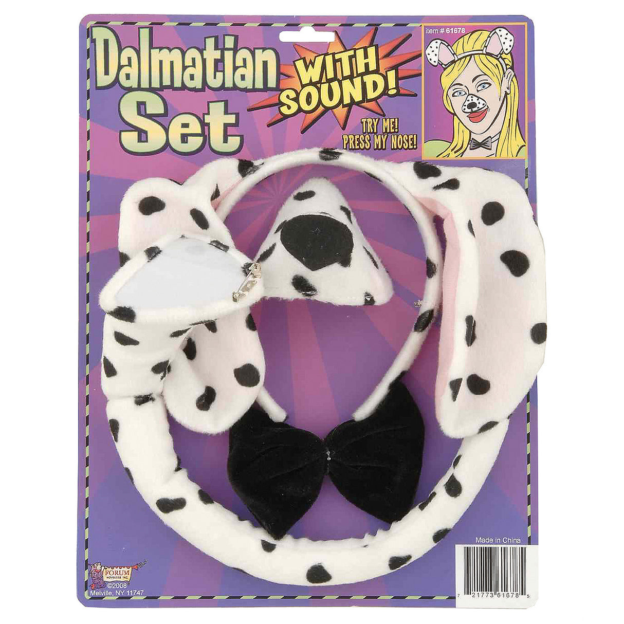 Delightful Dalmatian Accessory Kit for Kids Halloween Costumes and Dress Up Fun